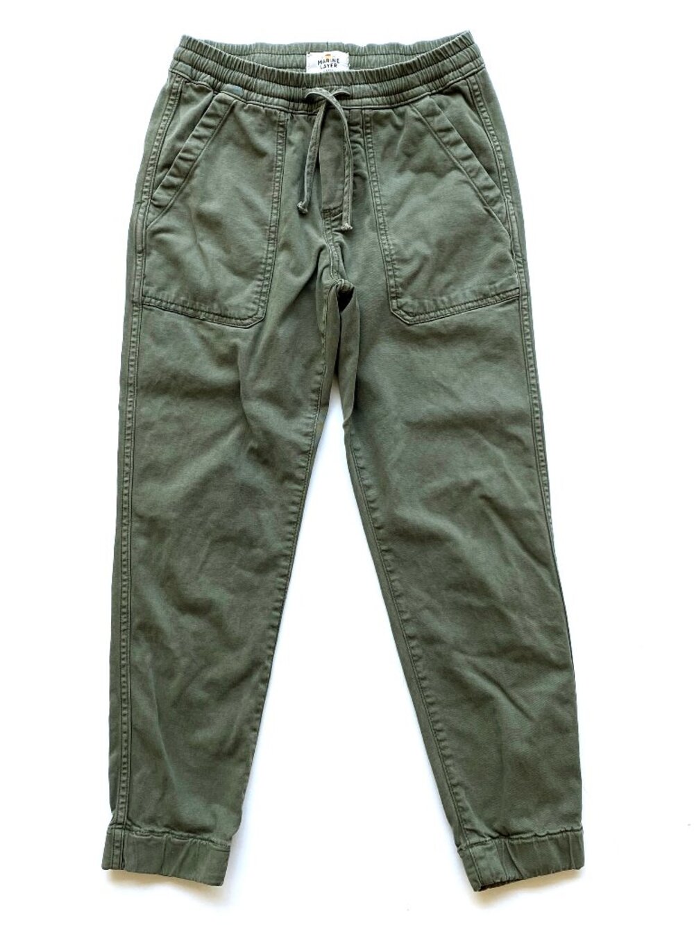Marine Layer Olive Green Sunday Jogger Pants Cotton Lyocell Pull On XS